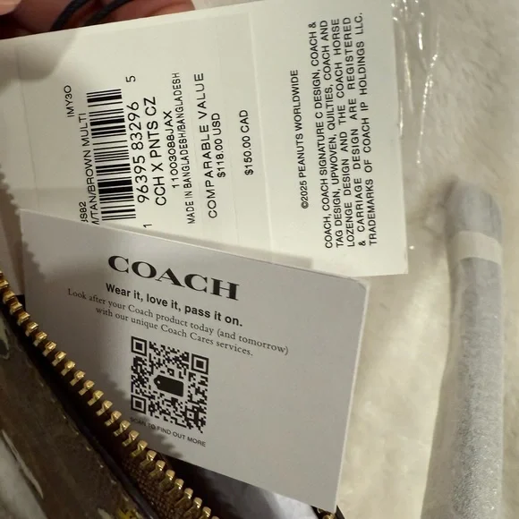 Coach Brown Leather Wristlet - Picture 3 of 5